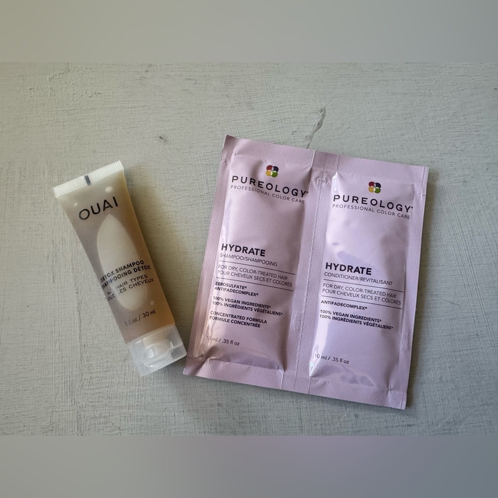 NWT OUAI Detox Shampoo + Pureology Shampoo Conditioner Travel